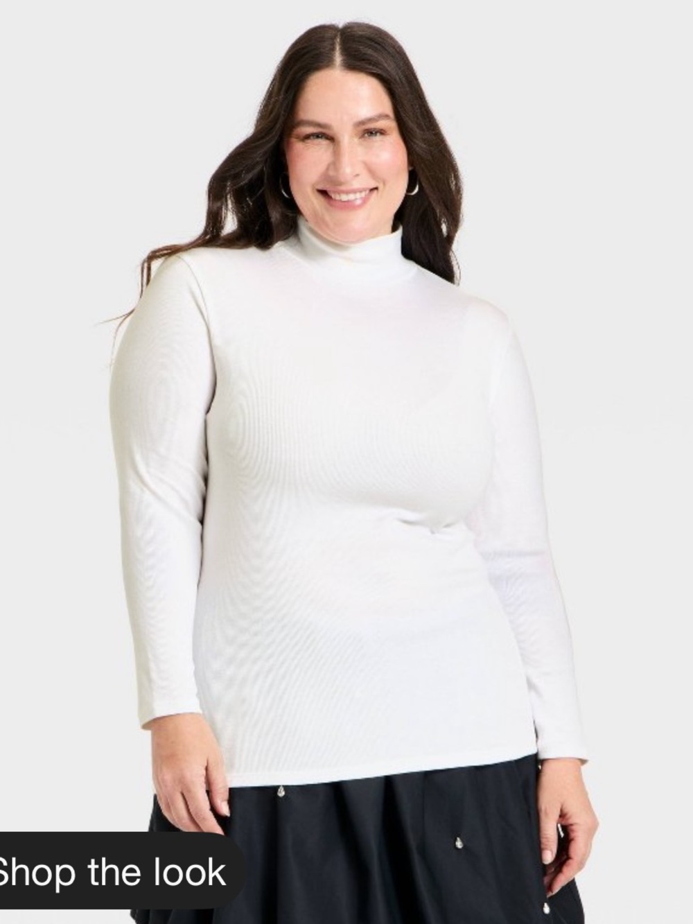 a new day White Turtleneck Long-Sleeve Sweater
